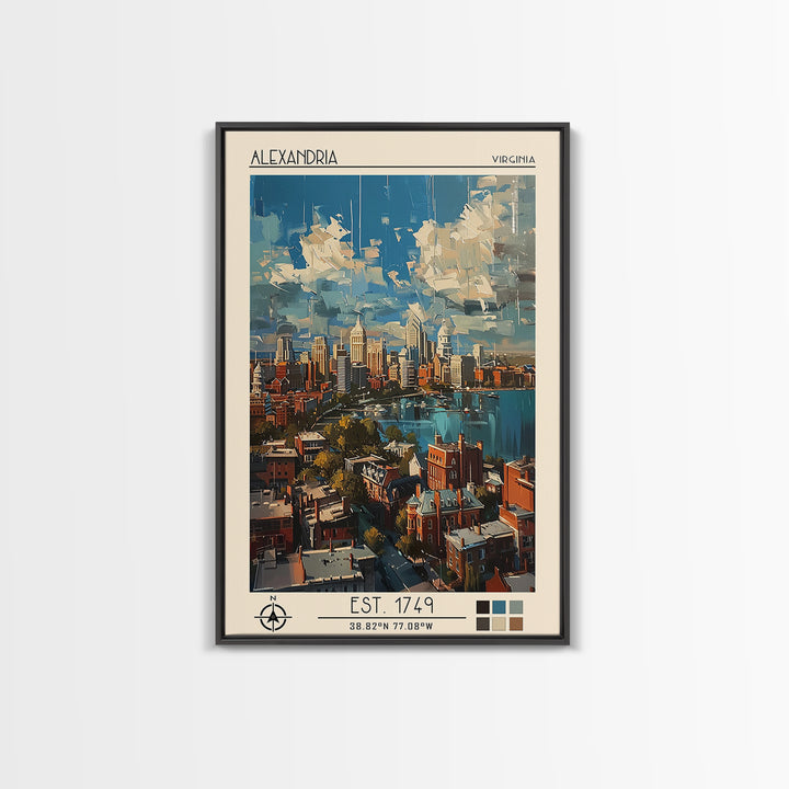 Alexandria Travel Poster, Canvas Print, Travel Wall Art, City Wall Art, Vintage Poster, Art Print, Minimalist Poster, Vintage Travel