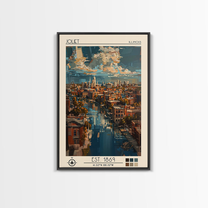Joliet Travel Poster, Canvas Print, Poster Print, Travel Wall Art, Gallery Wall Set, Art Print, Vintage Travel Print, Travel Posters