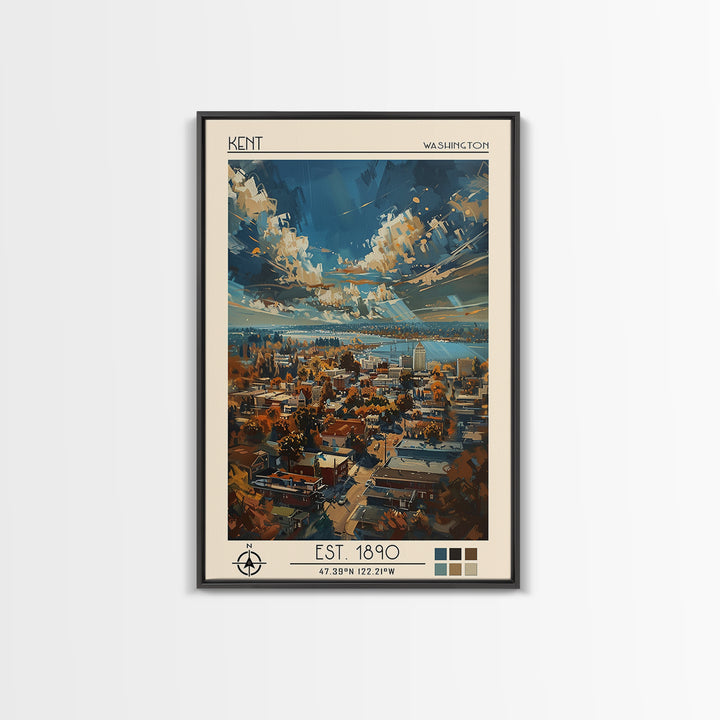 Kent Travel Poster, Canvas Print, Poster Print, Travel Wall Art, Minimalist Poster, City Travel Poster, Travel Decor, Travel Posters