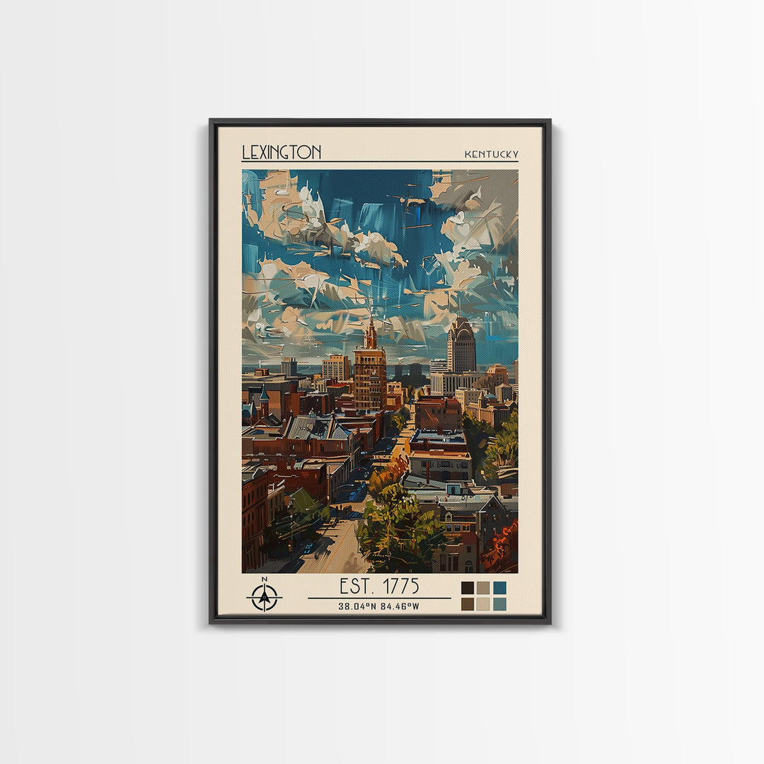 Lexington Travel Poster, Canvas Print, Travel Wall Decor, Minimalist Poster, Living Room Wall Art, Wanderlust Gift, Gallery Wall Set
