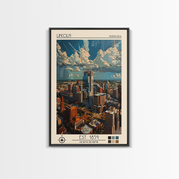 Lincoln Travel Poster, Canvas Print, City Art Print, Travel Wall Art, Fine Art Print, Gallery Wall Set, Poster Print, Travel Posters