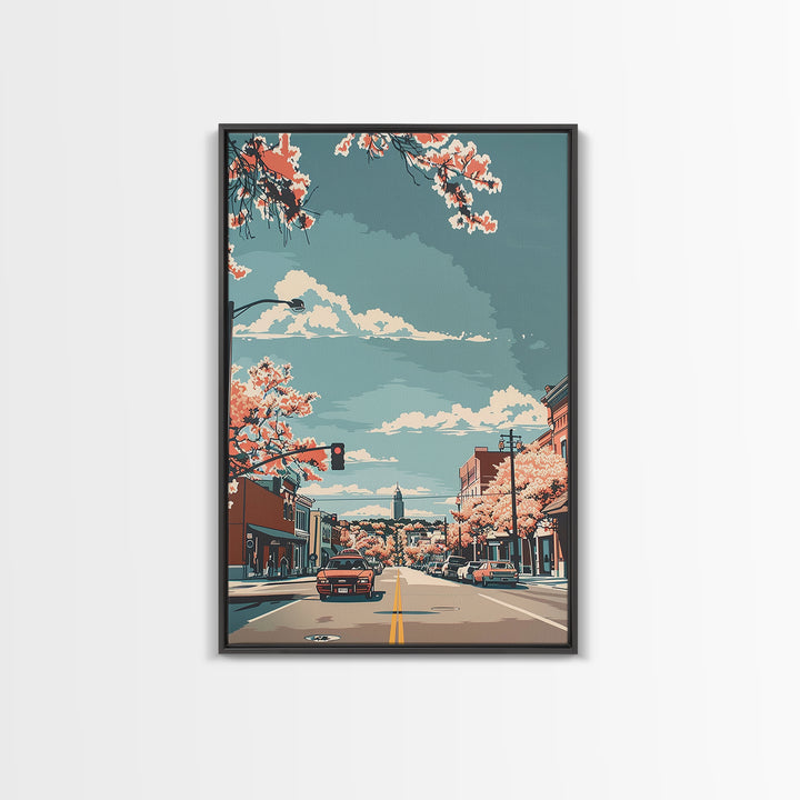 Abilene Travel Poster, Framed Canvas Print, Travel Wall Art, City Wall Art, Minimalist Poster, Travel Wall Decor, City Travel Poster