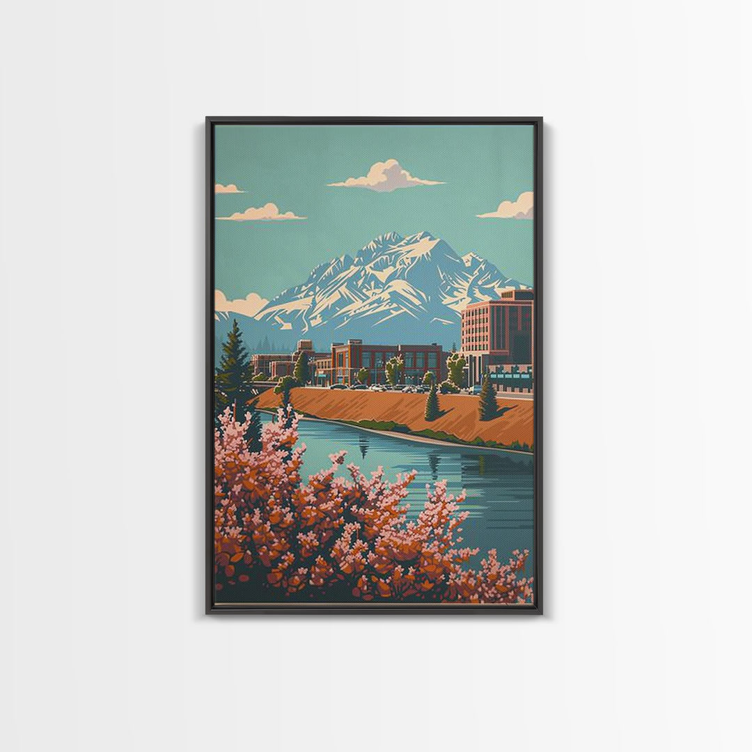 Aurora Travel Poster, Canvas Print, Poster Print, Travel Wall Art, Retro Travel Print, Minimalist Poster, Home Decor, Retro Wall Art