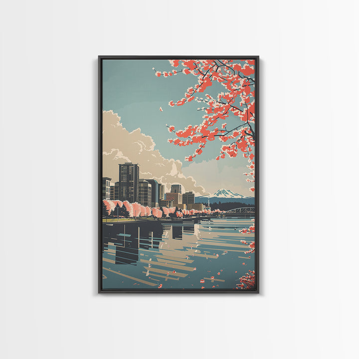 Bellevue Travel Poster, Canvas Print, Travel Wall Decor, Minimalist Poster, Wall Art, Poster Print, City Wall Art, City Illustration