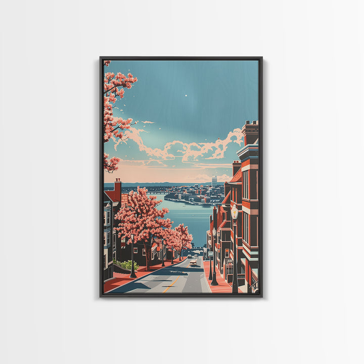 Cambridge Travel Poster, Canvas Print, Travel Wall Decor, Minimalist Poster, Modern Wall Decor, City Art Print, Living Room Wall Art