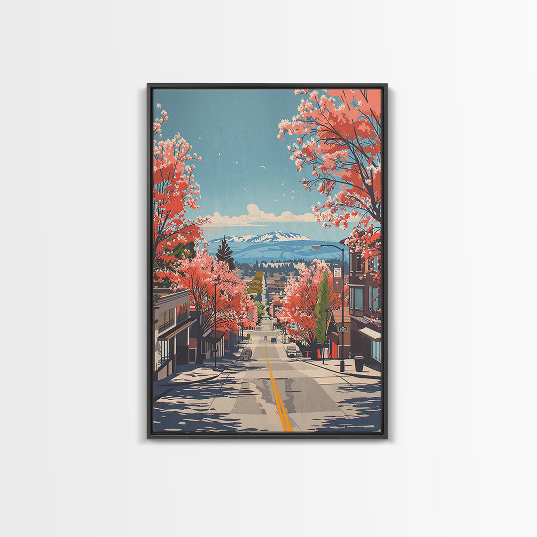 Concord Travel Poster, Framed Canvas Print, Retro Wall Art, Travel Print, Living Room Wall Art, Minimalist Poster, Home Office Decor