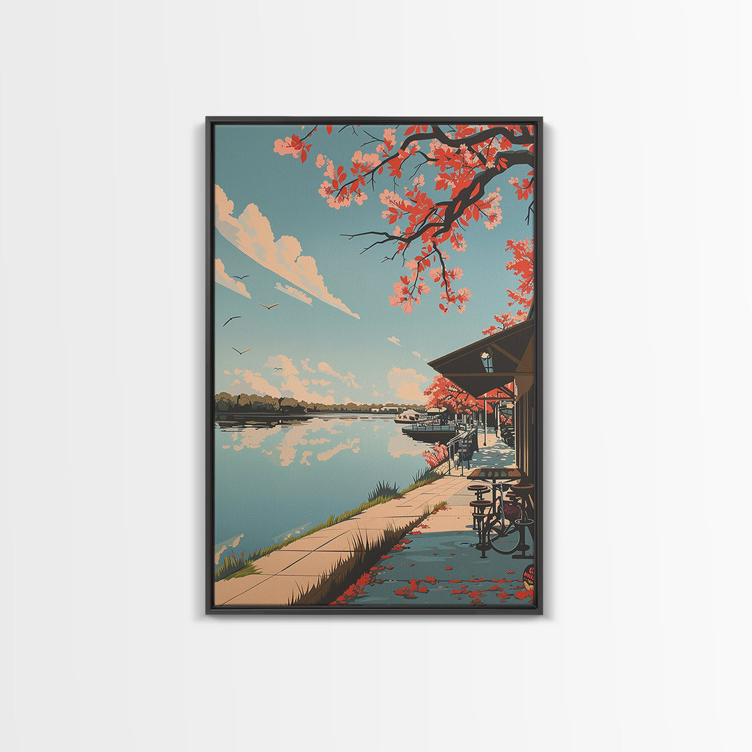 Conroe Travel Poster, Framed Canvas Print, Poster Print, Travel Wall Art, Retro Travel Poster, Living Room Wall Art, Wanderlust Gift