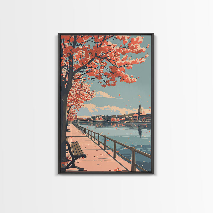 Dearborn Travel Poster, Canvas Print, Travel Wall Art, City Wall Art, Vintage Travel Art, Art Print, Travel Art Print, Landscape Art