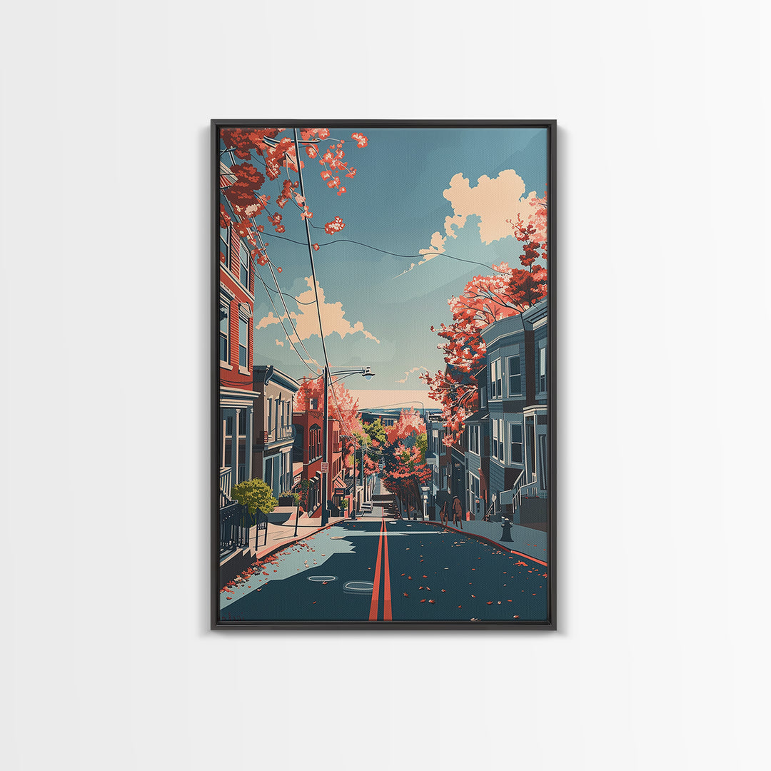 Edison Travel Poster, Framed Canvas Print, City Art Print, Travel Wall Art, Art Print, Travel Print, Travel Art Print, City Wall Art