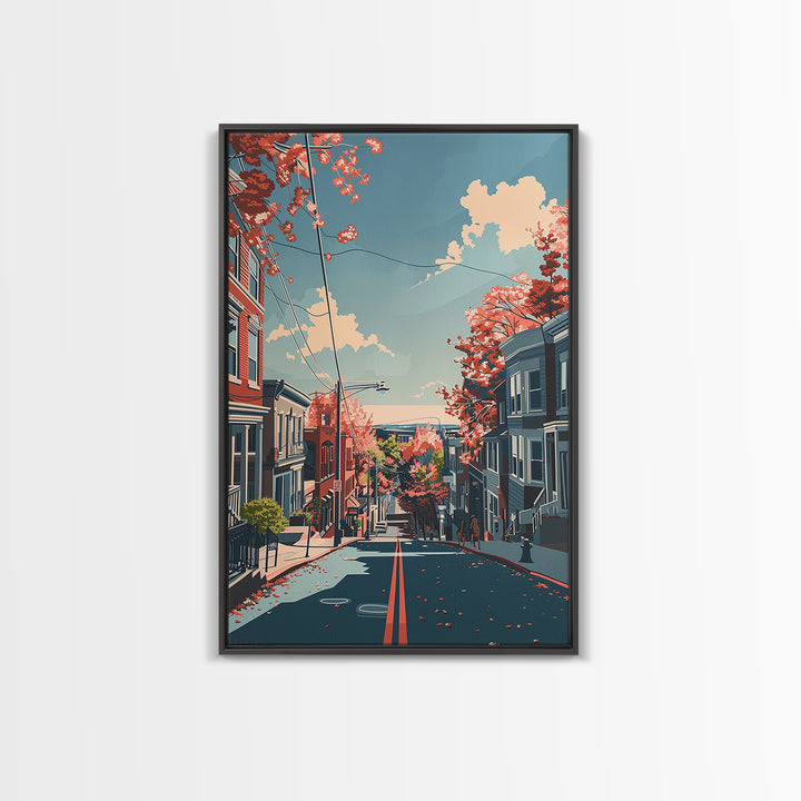 Edison Travel Poster, Framed Canvas Print, City Art Print, Travel Wall Art, Art Print, Travel Print, Travel Art Print, City Wall Art