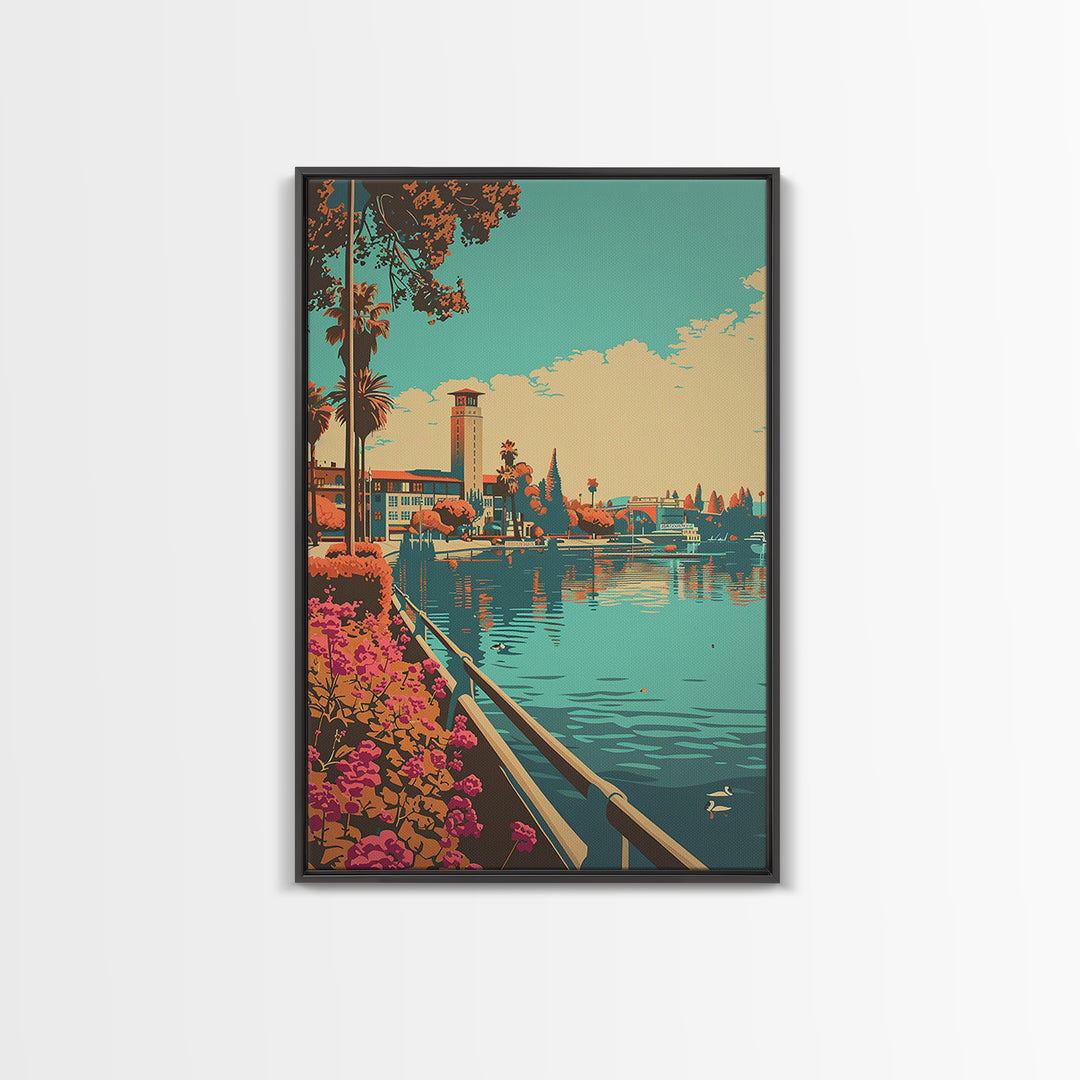 Elk Grove Travel Poster, Framed Canvas Print, Poster Print, Travel Wall Art, Travel Prints, Fine Art Print, Poster Art, Travel Decor
