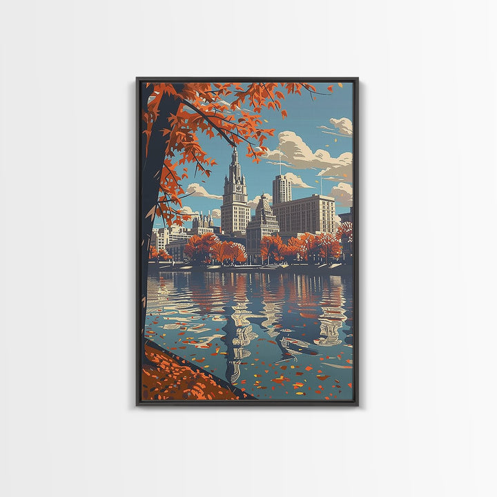Fort Wayne Travel Poster, Canvas Print, City Art Print, Travel Wall Art, Art Print, Colorful Wall Art, City Wall Art, Fine Art Print