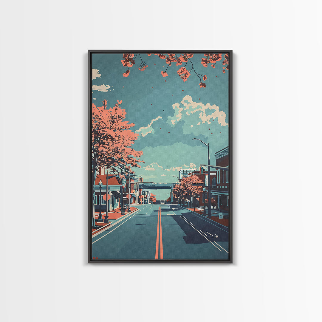Hampton Travel Poster, Canvas Print, Poster Print, Travel Wall Art, City Travel Poster, Travel Print, Poster Art, Vintage Travel Art