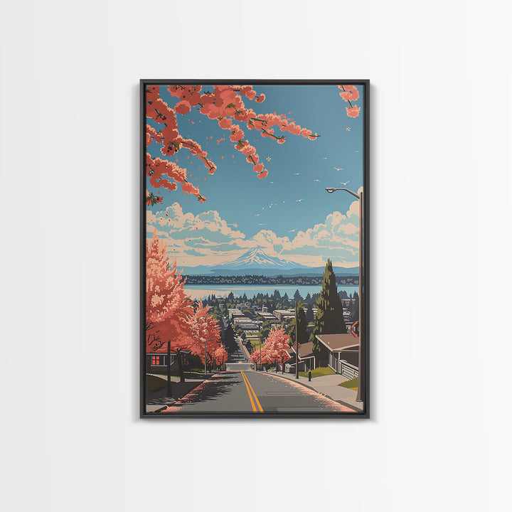 Hillsboro Travel Poster, Canvas Print, City Travel Poster, Travel Wall Decor, Minimalist Poster, City Art Print, Retro Travel Poster