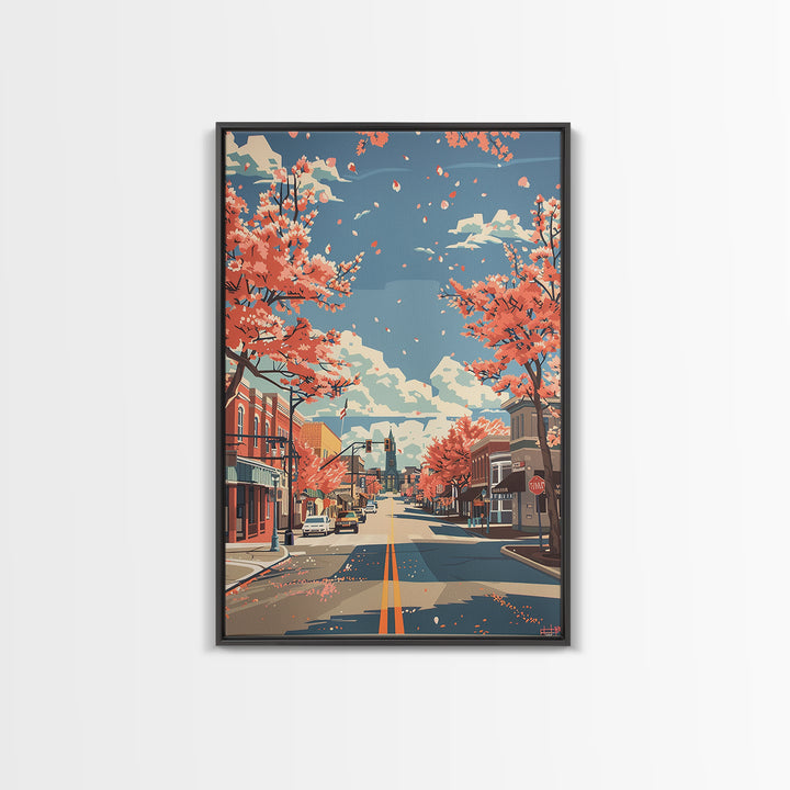 Independence Travel Poster, Framed Canvas Print, Vintage Travel Print, City Wall Art, Art Print, Wanderlust Gift, Retro Travel Print