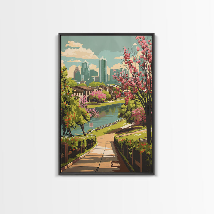 Irving Travel Poster, Framed Canvas Print, City Art Print, Travel Wall Art, Landscape Art, Art Print, City Wall Art, Wanderlust Gift