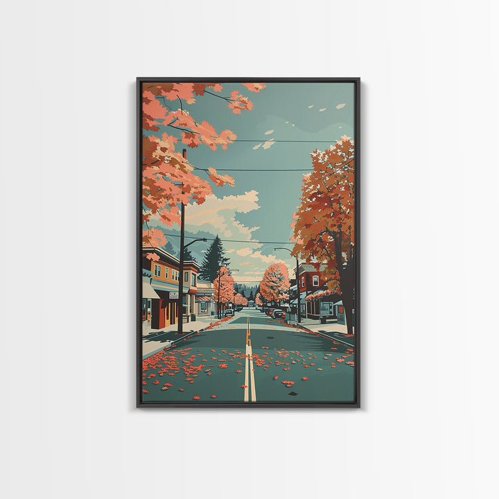 Kent Travel Poster, Framed Canvas Print, City Art Print, Travel Wall Art, Retro Travel Print, Travel Art Print, Watercolor Cityscape
