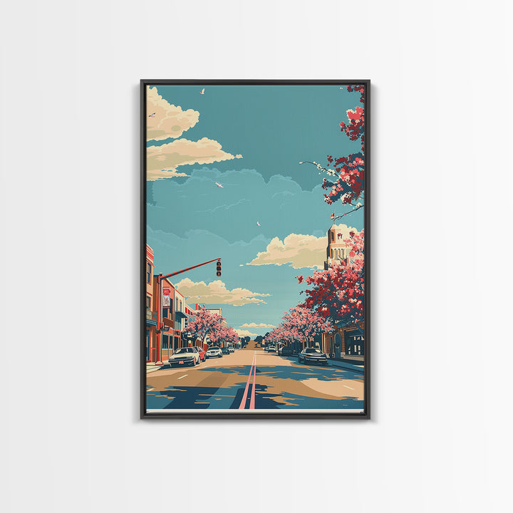 Killeen Travel Poster, Framed Canvas Print, Poster Print, Travel Wall Art, Vintage Travel Print, Mid Century Wall Art, Travel Prints