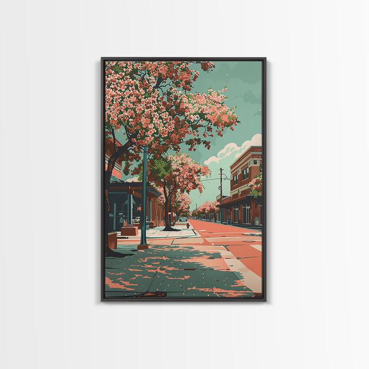 McKinney Travel Poster, Framed Canvas Print, Travel Art Print, Modern Wall Decor, Travel Wall Art, Travel Posters, Home Office Decor