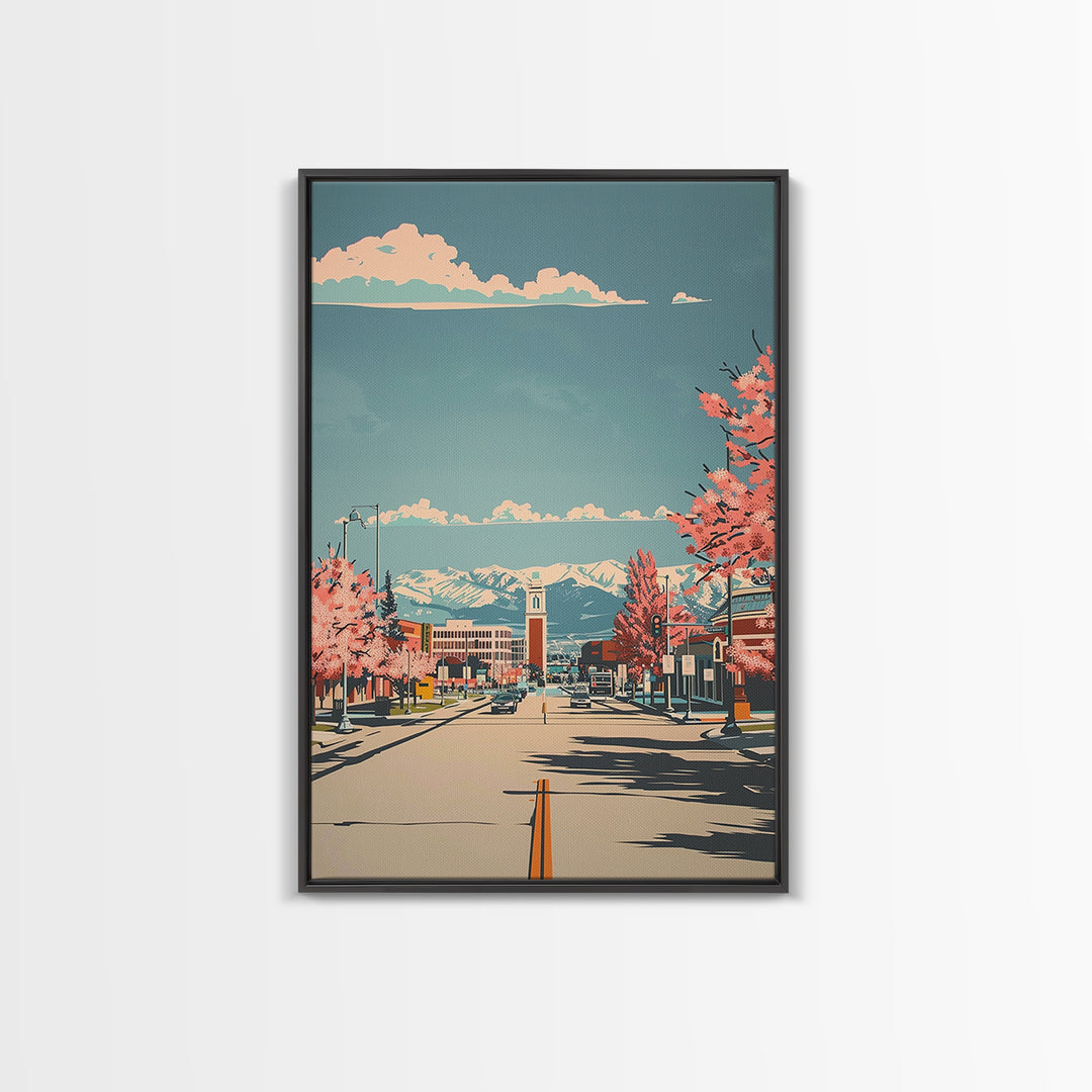 Meridian Travel Poster, Canvas Print, City Travel Poster, Travel Wall Art, Vintage City Poster, Gallery Wall Set, Retro Travel Print