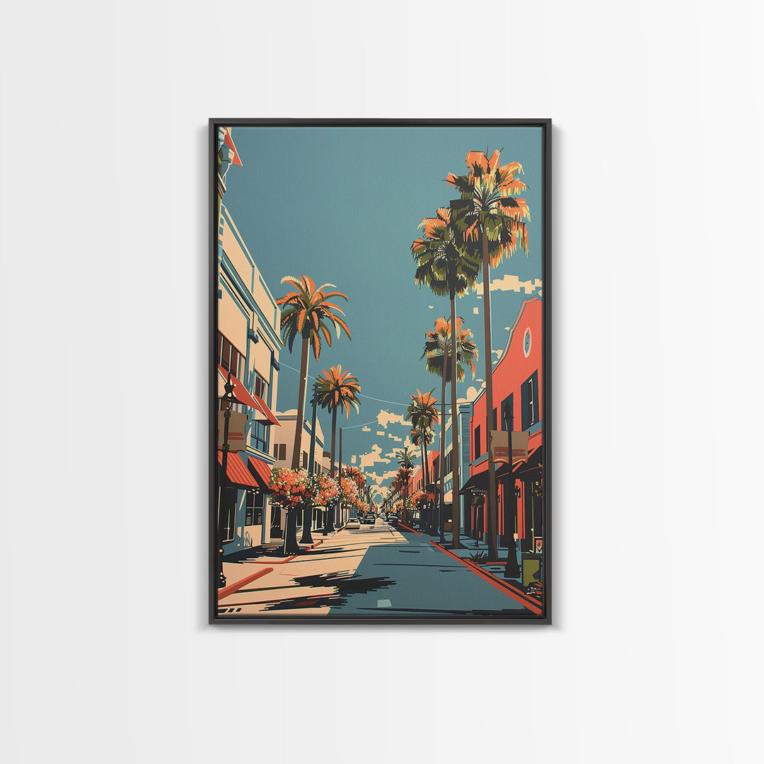 Miramar Travel Poster, Canvas Print, Travel Prints, Landscape Art, Vintage Posters, Vintage Travel Art, Wall Art, Retro Travel Print