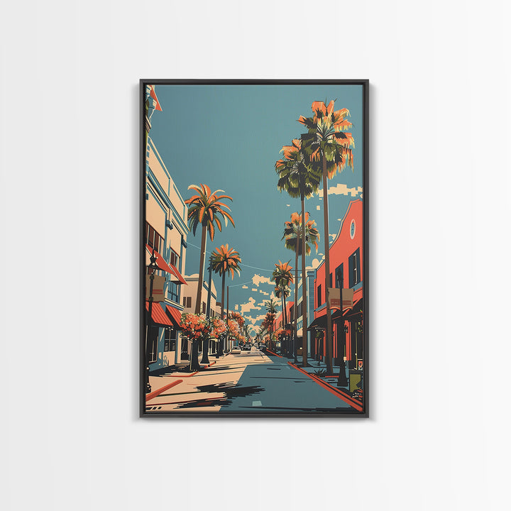 Miramar Travel Poster, Canvas Print, Travel Prints, Landscape Art, Vintage Posters, Vintage Travel Art, Wall Art, Retro Travel Print