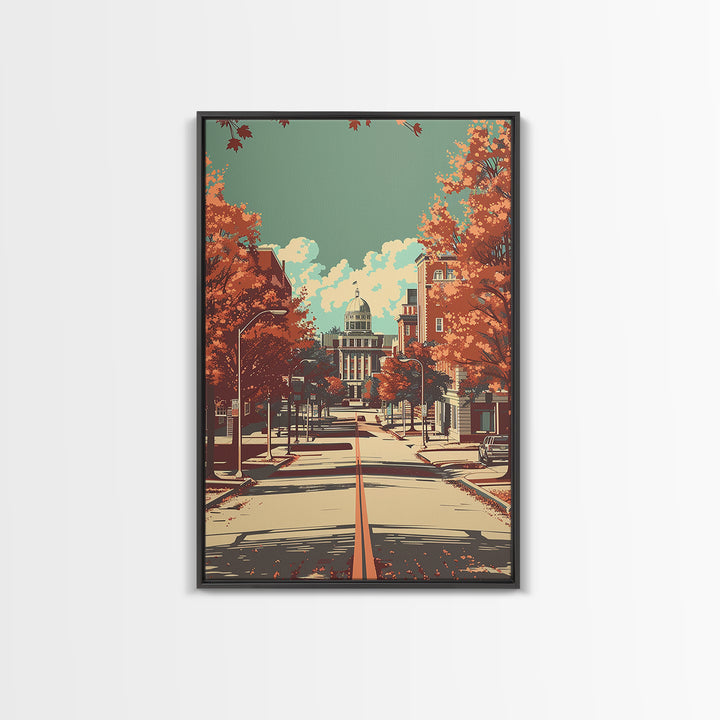 Montgomery Travel Poster, Canvas Print, City Art Print, Travel Wall Art, Vintage Travel Art, Vintage Travel Print, City Illustration