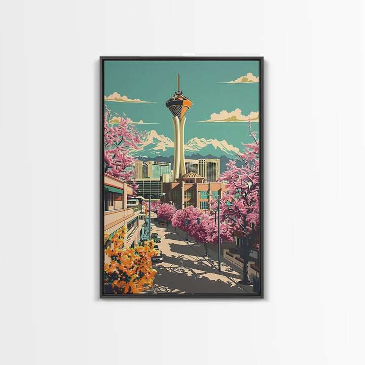 North Las Vegas Travel Poster, Canvas Print, City Art Print, Travel Wall Art, Colorful Wall Art, Retro Travel Poster, Travel Posters