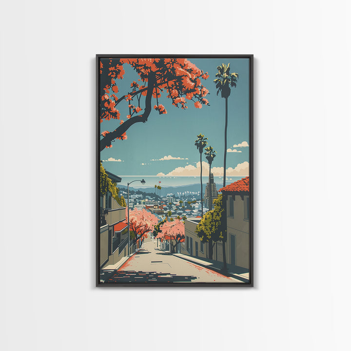 Orange Travel Poster, Canvas Print, City Travel Poster, Travel Wall Decor, Art Print, Retro Travel Poster, Poster Art, City Wall Art