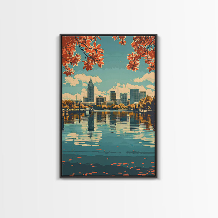 Orlando Travel Poster, Framed Canvas Print, City Travel Poster, Vintage City Poster, Travel Wall Art, Travel Posters, Vintage Poster