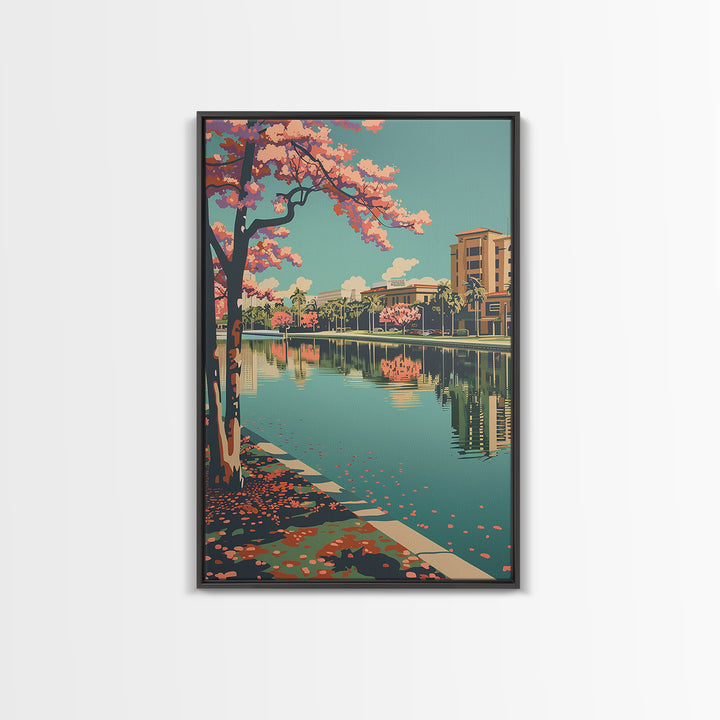 Pembroke Pines Travel Poster, Canvas Print, Travel Art Print, Modern Wall Decor, Retro Wall Art, Wall Art, Art Print, City Art Print
