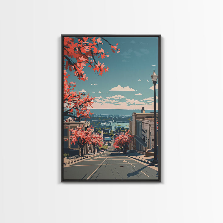Round Rock Travel Poster, Framed Canvas Print, City Travel Poster, Travel Wall Decor, Fine Art Print, Travel Posters, City Art Print