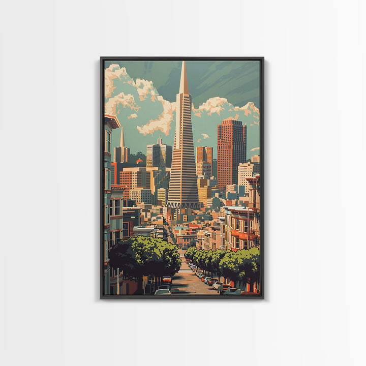 San Francisco Travel Poster, Canvas Print, City Travel Poster, Vintage City Poster, Gallery Wall Set, Vintage Travel, Vintage Poster