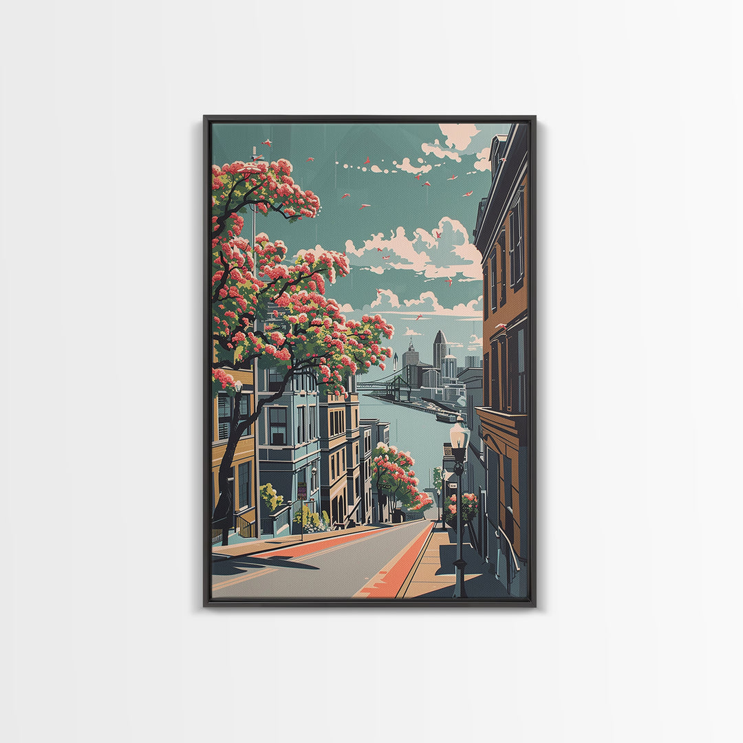 Savannah Travel Poster, Canvas Print, City Travel Poster, Vintage City Poster, Vintage Travel Print, Travel Print, City Illustration