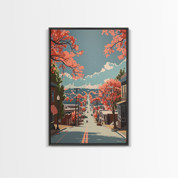 South Fulton Travel Poster, Framed Canvas Print, Retro Travel Poster, City Wall Art, Vintage Travel Art, Poster Art, Wanderlust Gift