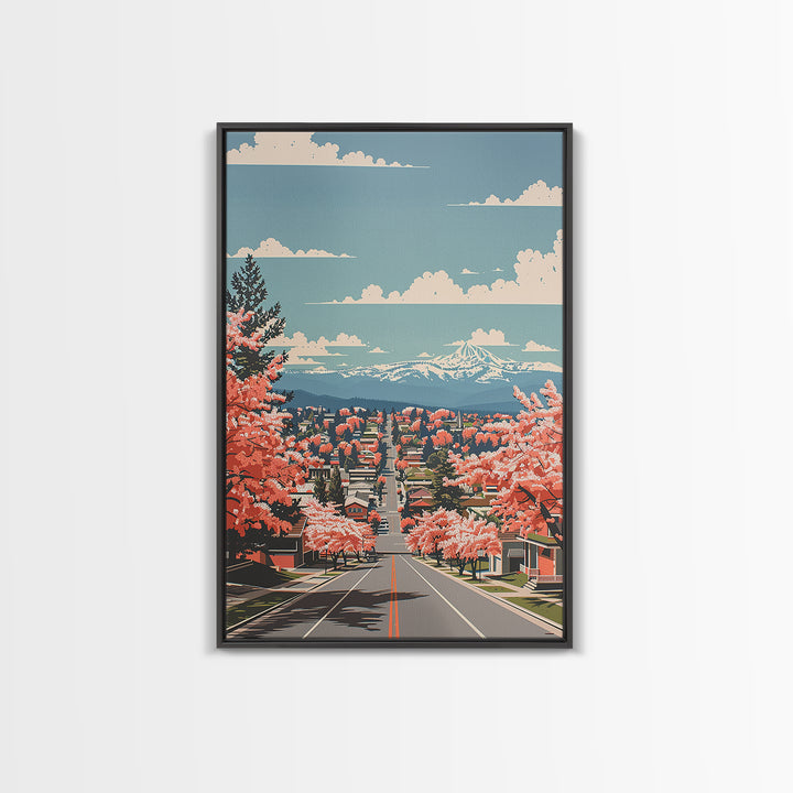Spokane Valley Travel Poster, Canvas Print, City Travel Poster, Vintage City Poster, Minimalist Poster, Travel Print, Travel Posters