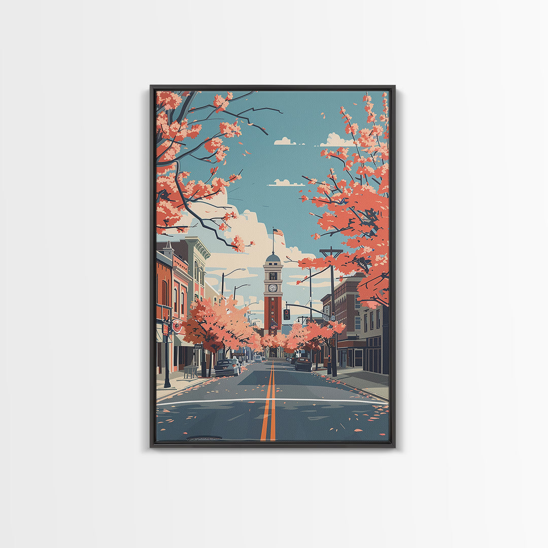 Springfield Travel Poster, Framed Canvas Print, City Travel Poster, Travel Wall Art, Gallery Wall Set, City Art Print, Travel Prints