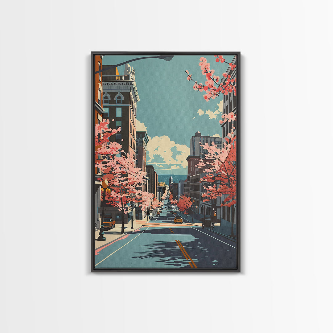 Syracuse Travel Poster, Canvas Print, City Travel Poster, Travel Wall Art, Watercolor Cityscape, Landscape Art, Living Room Wall Art