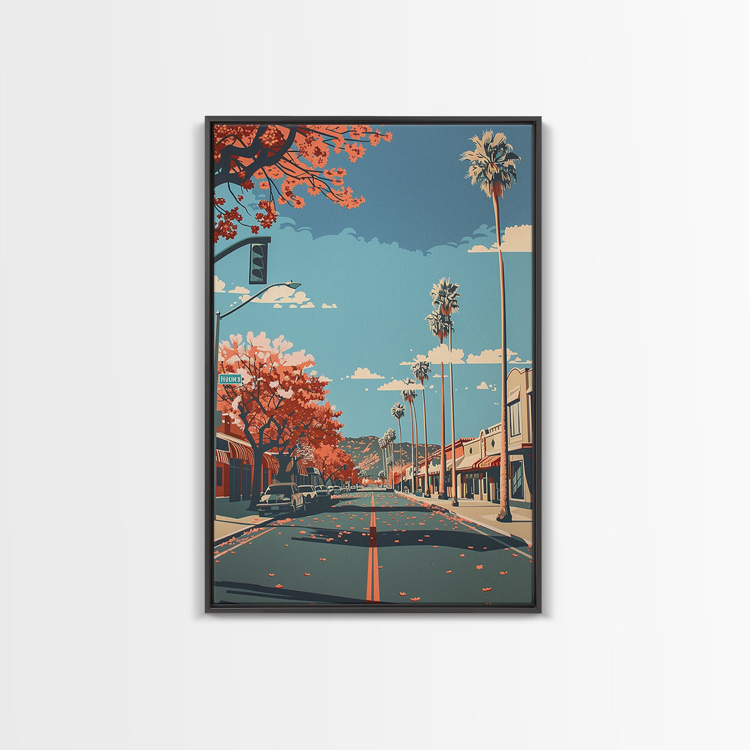 Victorville Travel Poster, Framed Canvas Print, Retro Travel Poster, City Wall Art, Vintage Poster, Retro Travel Print, Travel Print