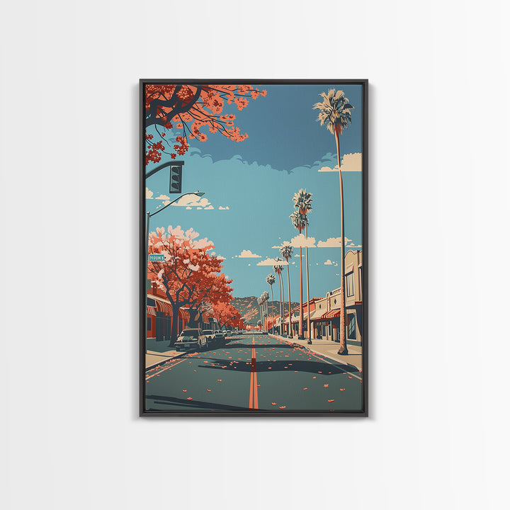 Victorville Travel Poster, Framed Canvas Print, Retro Travel Poster, City Wall Art, Vintage Poster, Retro Travel Print, Travel Print