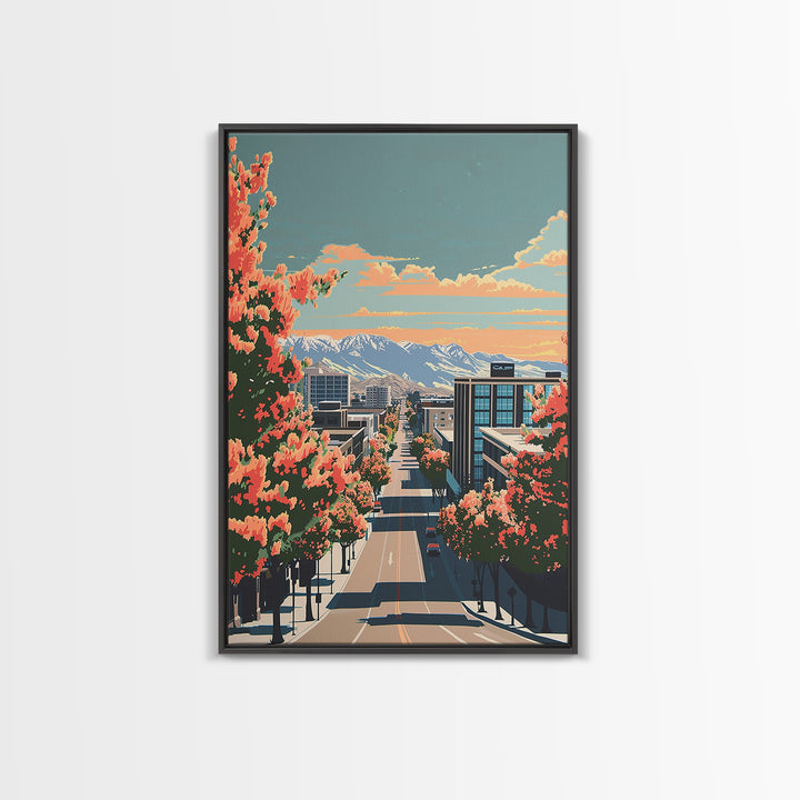 West Valley City Travel Poster, Canvas Print, City Travel Poster, Travel Wall Decor, Landscape Art, Travel Prints, Modern Wall Decor
