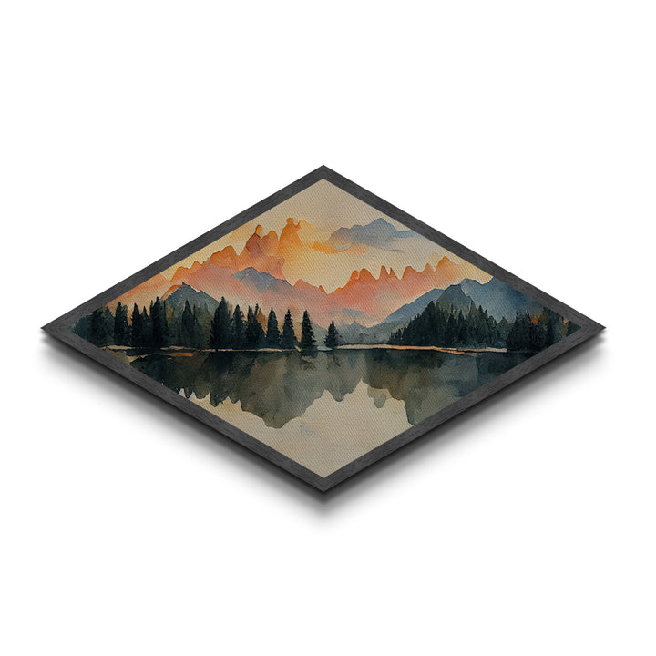 The Forest Fire - Framed Canvas Art Print - Canvas Texture Wall Art - Fire Painting - Depressing Home Decor - Statement Piece