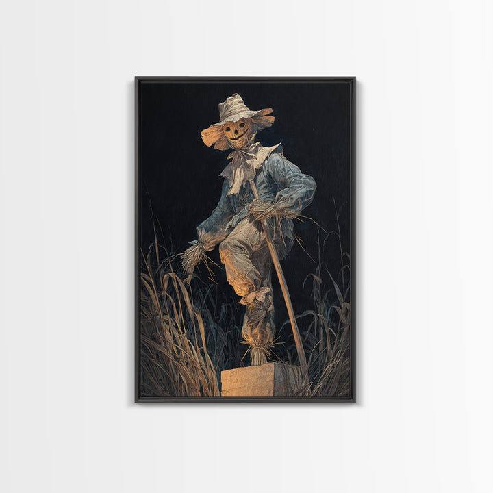 The Living Scarecrow, Dark Renaissance Art, Vertical Wall Art, Gothic Horror Wall Art, Canvas Print, Halloween Wall Art