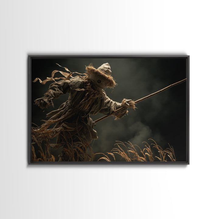 The Living Scarecrow, Baroque Witchcraft Art, Landscape Wall Art, Dark Fantasy Wall Art, Canvas Print, Halloween Wall Art