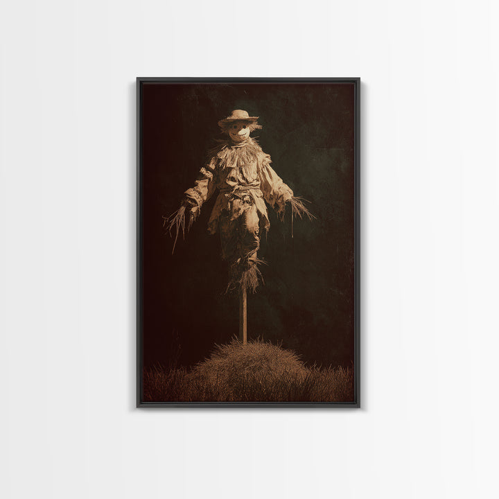 The Living Scarecrow, Decadent Gothic Art, Vertical Wall Art, Macabre Wall Art, Canvas Print, Halloween Wall Art, Statement Wall Art