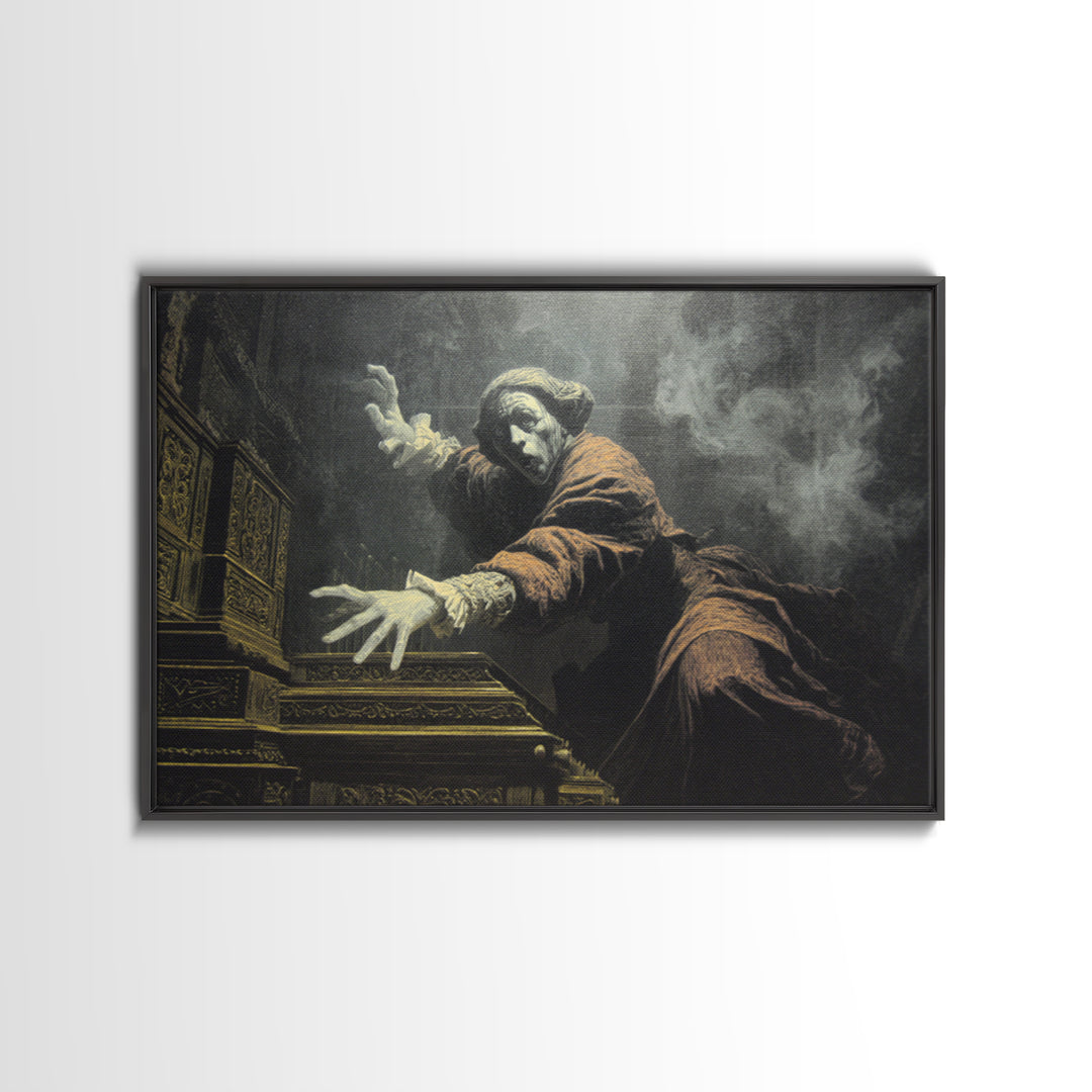 The Phantom Organist, Symbolist Gothic Landscape, Landscape Wall Art, Macabre Wall Art, Canvas Print, Halloween Wall Art
