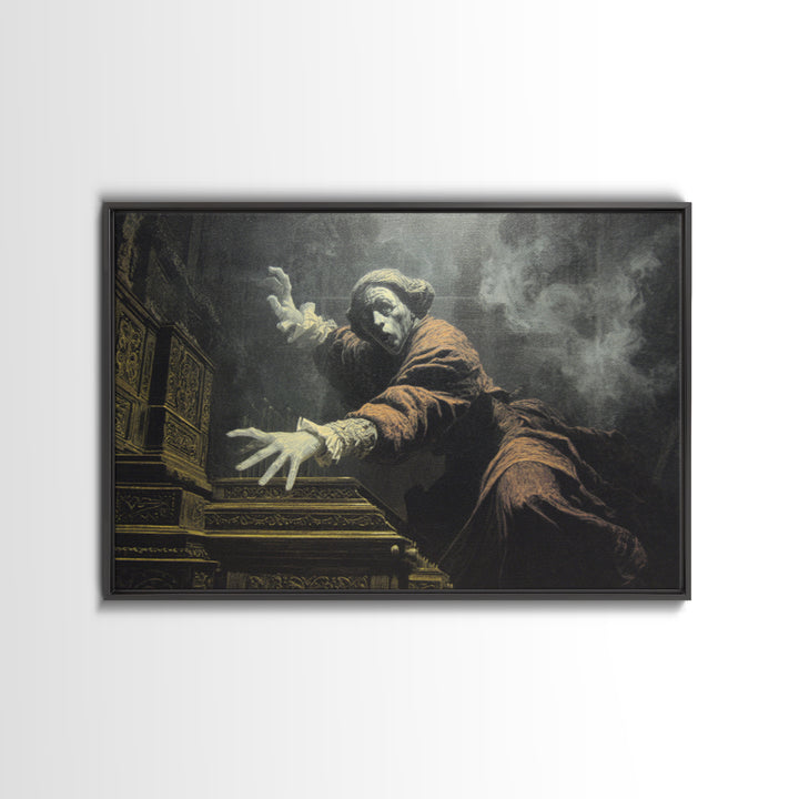 The Phantom Organist, Symbolist Gothic Landscape, Landscape Wall Art, Macabre Wall Art, Canvas Print, Halloween Wall Art