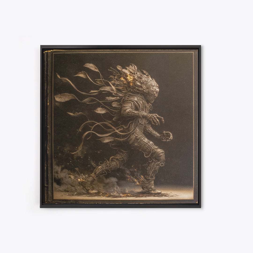 The Candlewax Man, Biomechanical Horror Art, Square Wall Art, Macabre Wall Art, Canvas Print, Halloween Wall Art, Halloween Decor