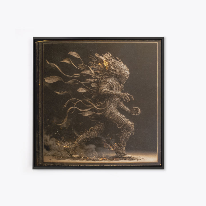 The Candlewax Man, Biomechanical Horror Art, Square Wall Art, Macabre Wall Art, Canvas Print, Halloween Wall Art, Halloween Decor
