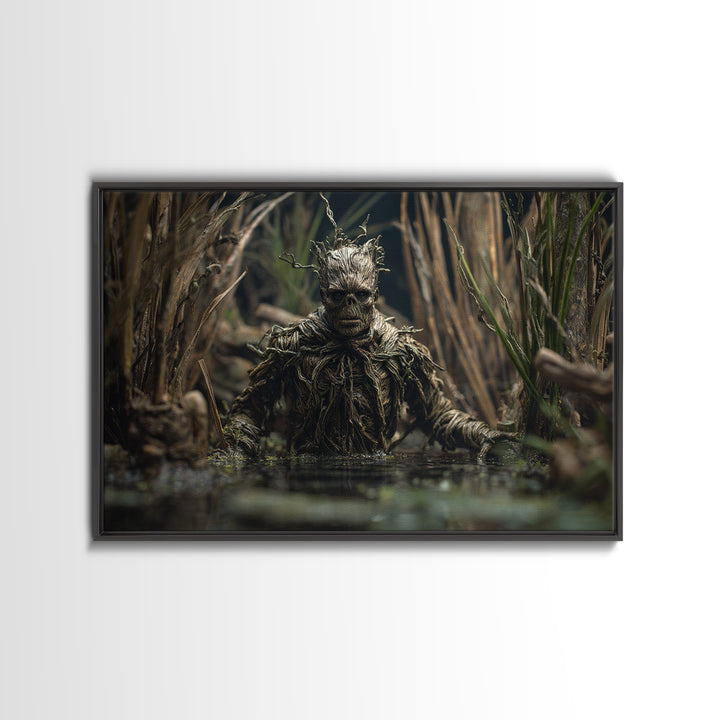 The Bog Mummy, Baroque Witchcraft Art, Landscape Wall Art, Dark Fantasy Wall Art, Canvas Print, Halloween Wall Art, Halloween Decor